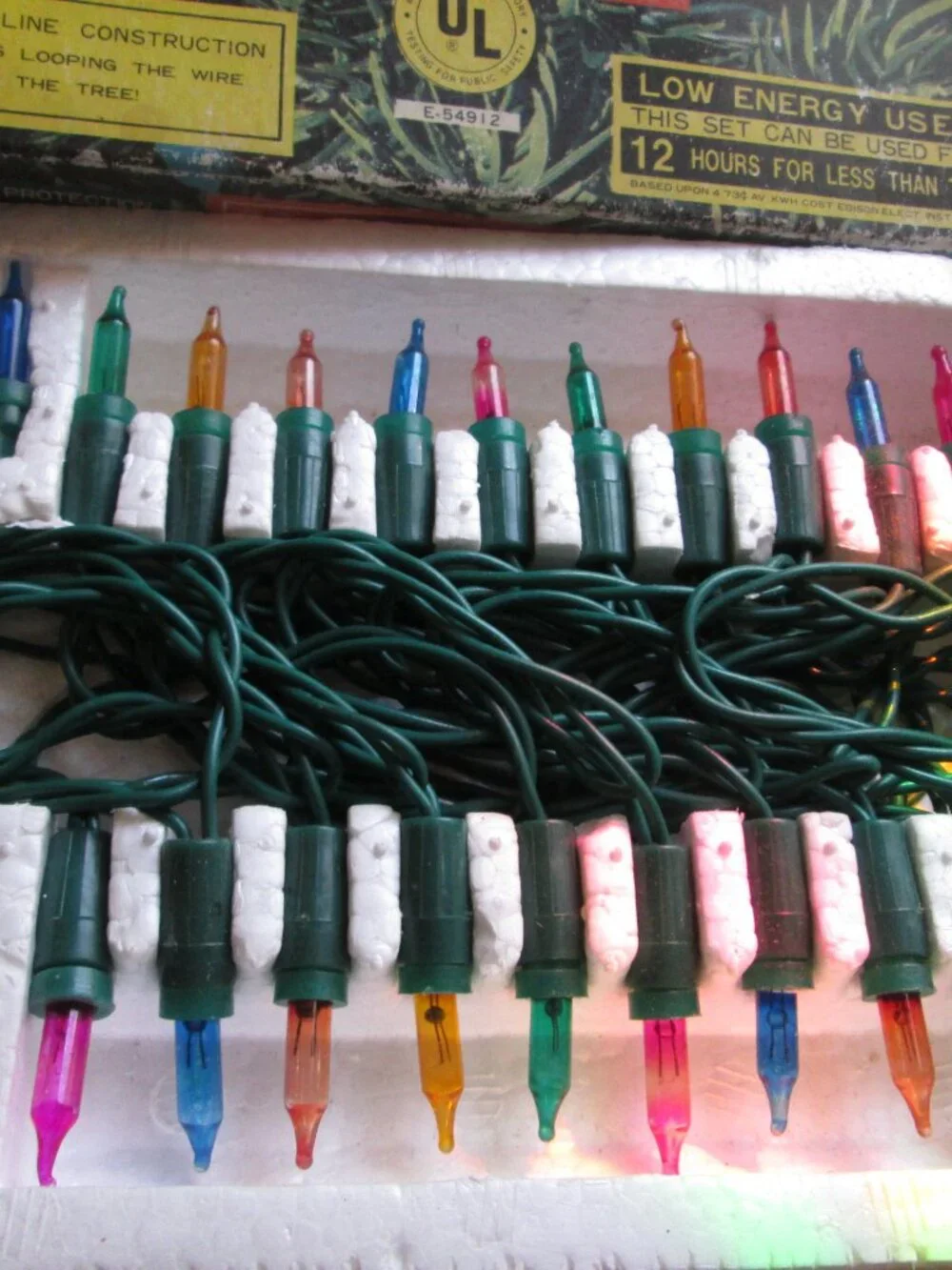 Vtg Yule Glo mini christmas tree lights new old stock